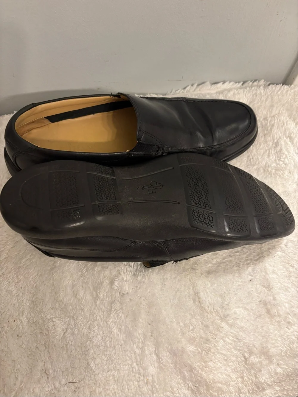 Cole Haan Black Leather Slip-On Loafers
